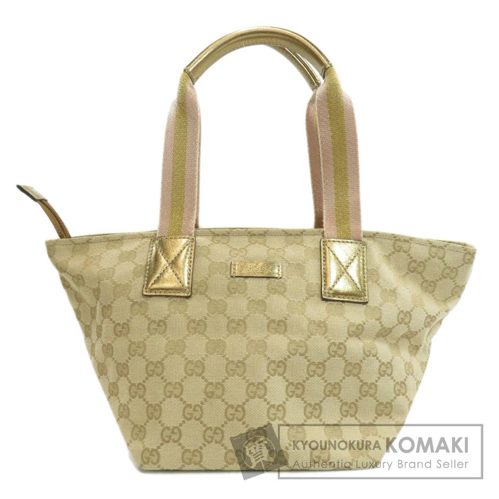 Gucci GG Canvas Sherry Line Web Tote bag Gold